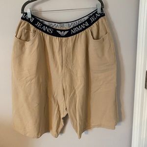NWT Armani Jeans Men’s XL Shorts Waistband tan